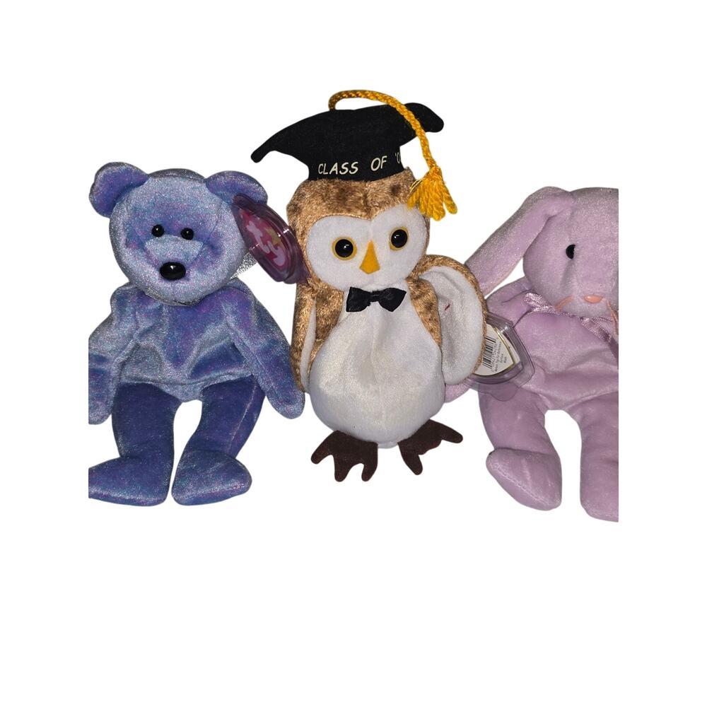Graduation Owl Beanie Baby Plush - Vintage Beanie Beanie Babies